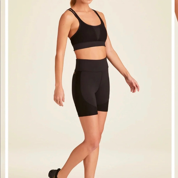 NWT $80 Alala Peak Bra in Black/ Black Rib - Size Small - Picture 5 of 10